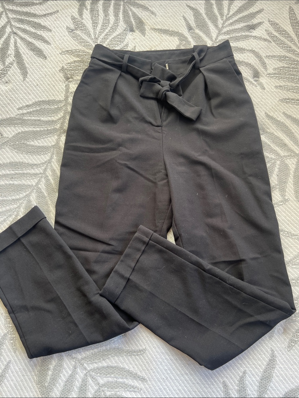 ASOS Black Tie-Waist Pants Size 0